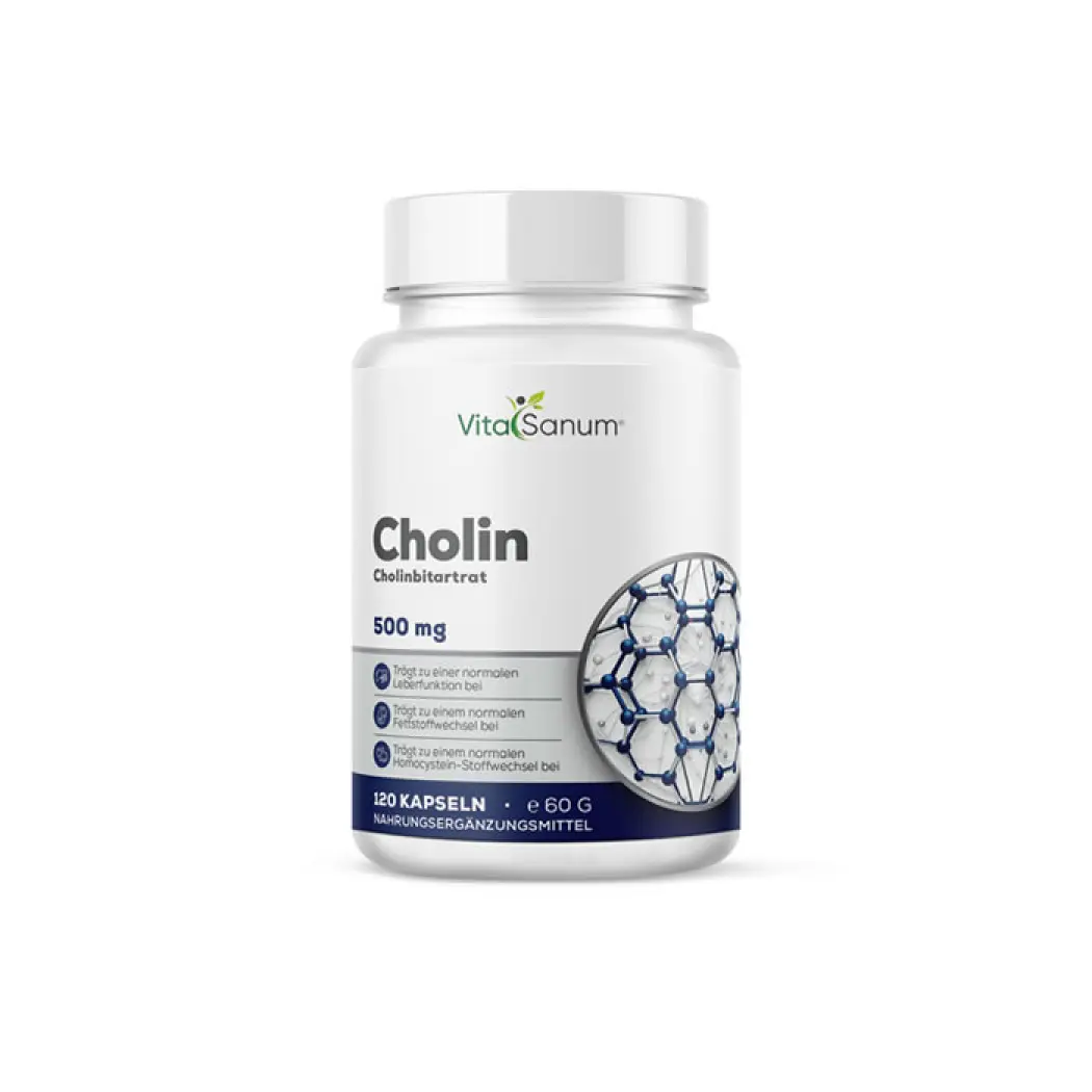 Cholinbitartrat 1000 mg – 120 Kapseln — VitaSanum