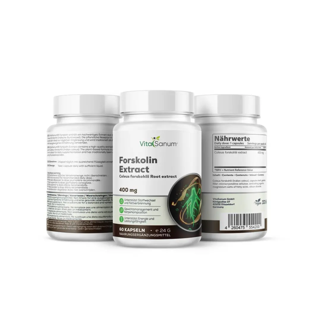 VitaSanum Forskoline, extrait de coléus 400 mg – 60 gélules — VitaSanum