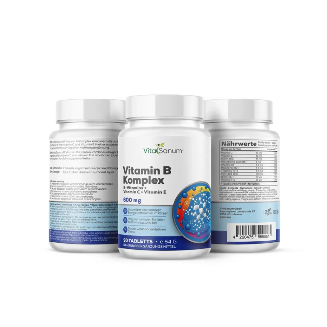 VitaSanum Complexe vitamines B avec C et E – 90 comprimés — VitaSanum