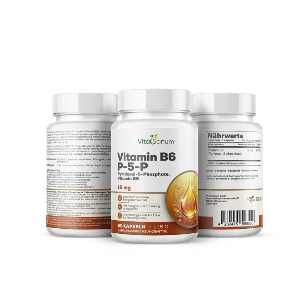 VitaSanum Vitamine B6 P-5-P 12 mg – 60 gélules — VitaSanum