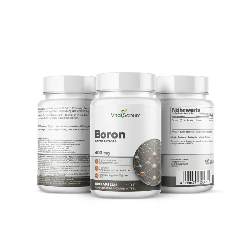 Bor (Boroncitrat) 100 mg - 100 Kapseln — VitaSanum