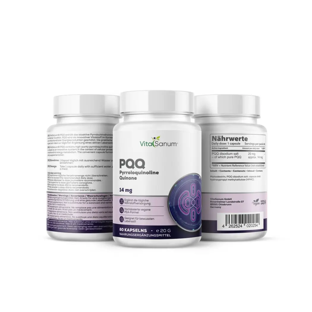 PQQ pure 14 mg - 60 gélules végétales — VitaSanum