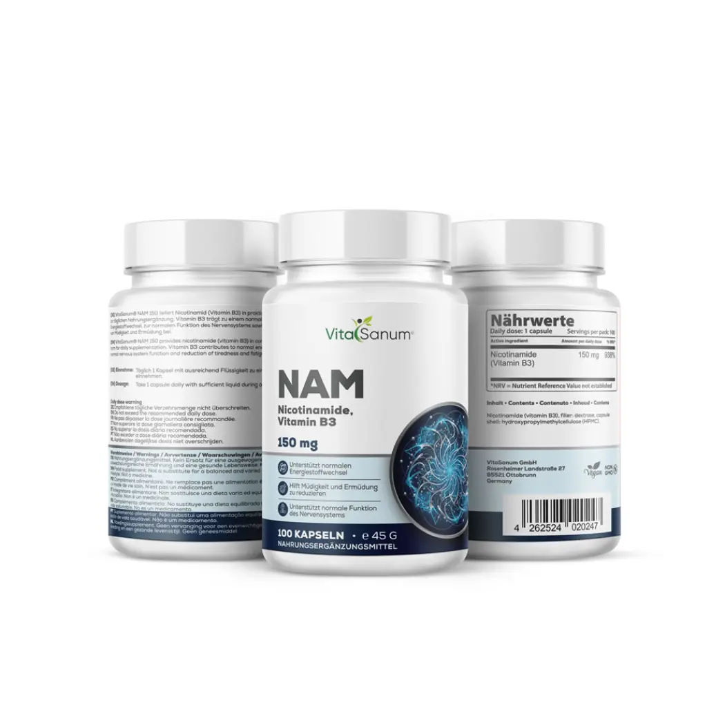 Nicotinamide 150 mg - 100 gélules — VitaSanum