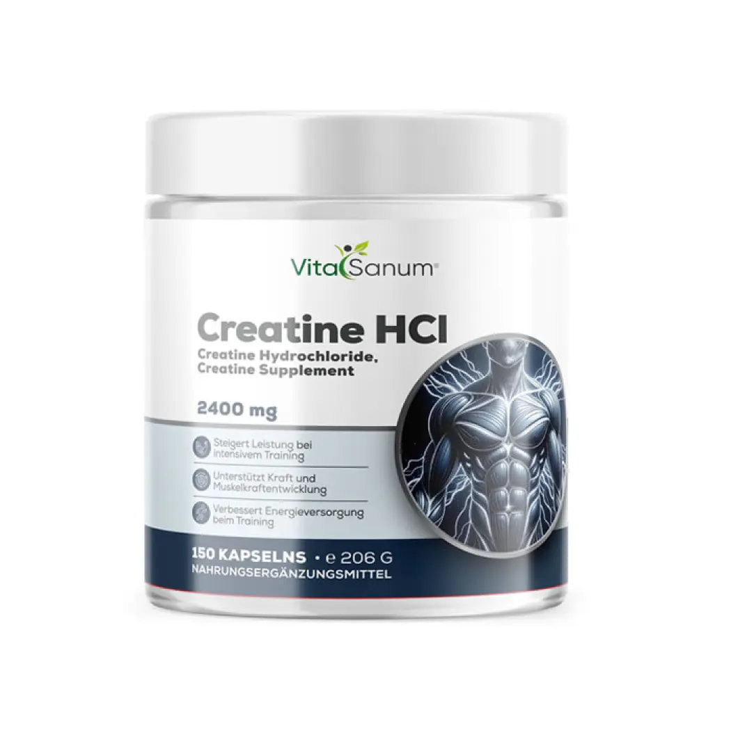 Créatine HCl 2400 mg - 150 gélules — VitaSanum