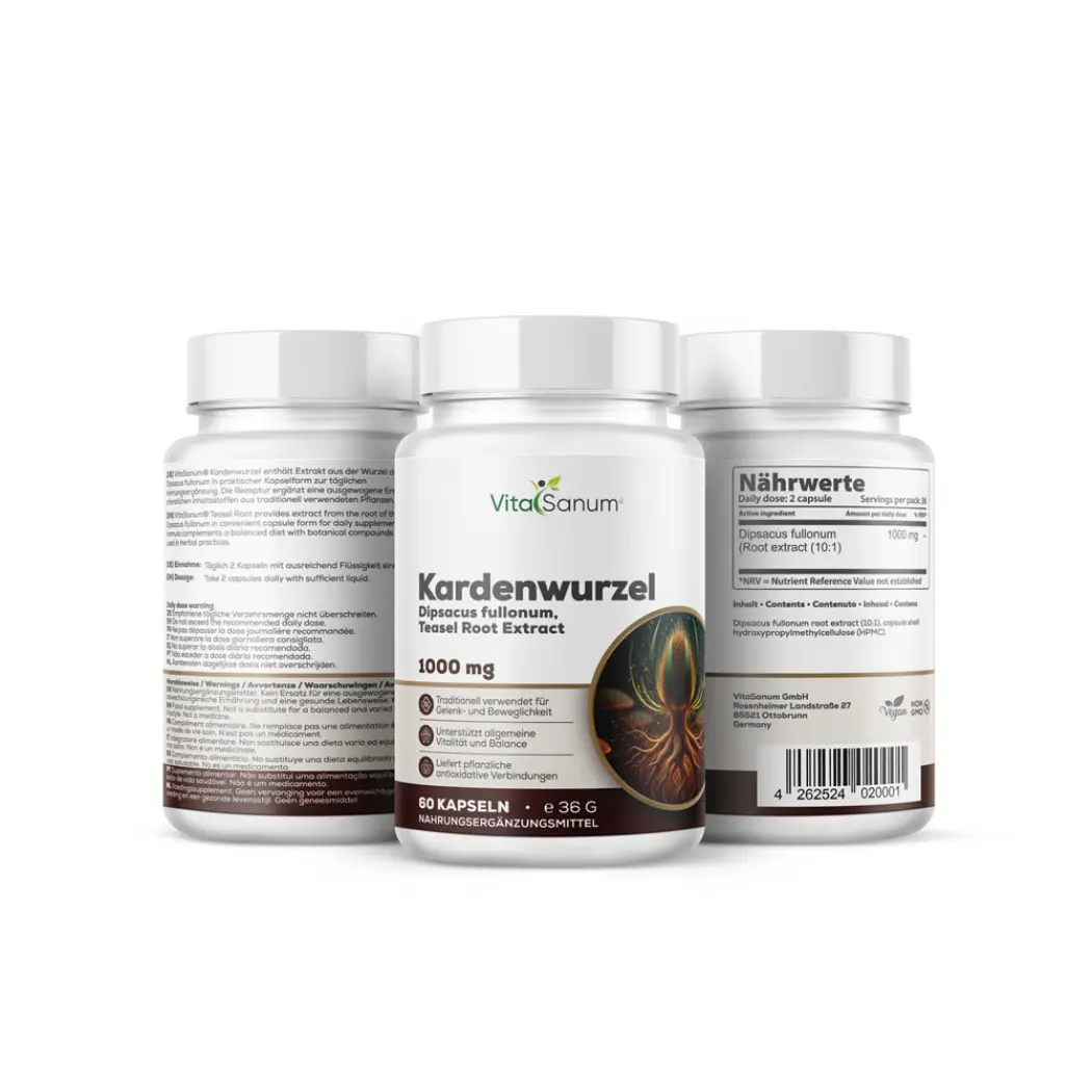 VitaSanum Kardenwurzel Extrakt 10:1 - 1000 mg Tagesportion — VitaSanum