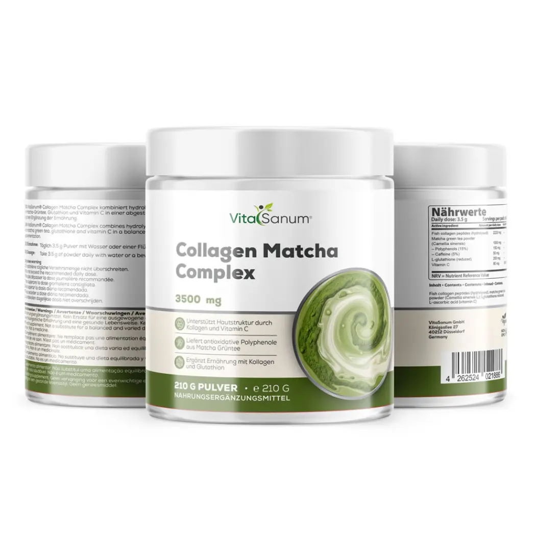 VitaSanum® Collagen Matcha Complex – 3500 mg Tagesportion – 210 g — VitaSanum