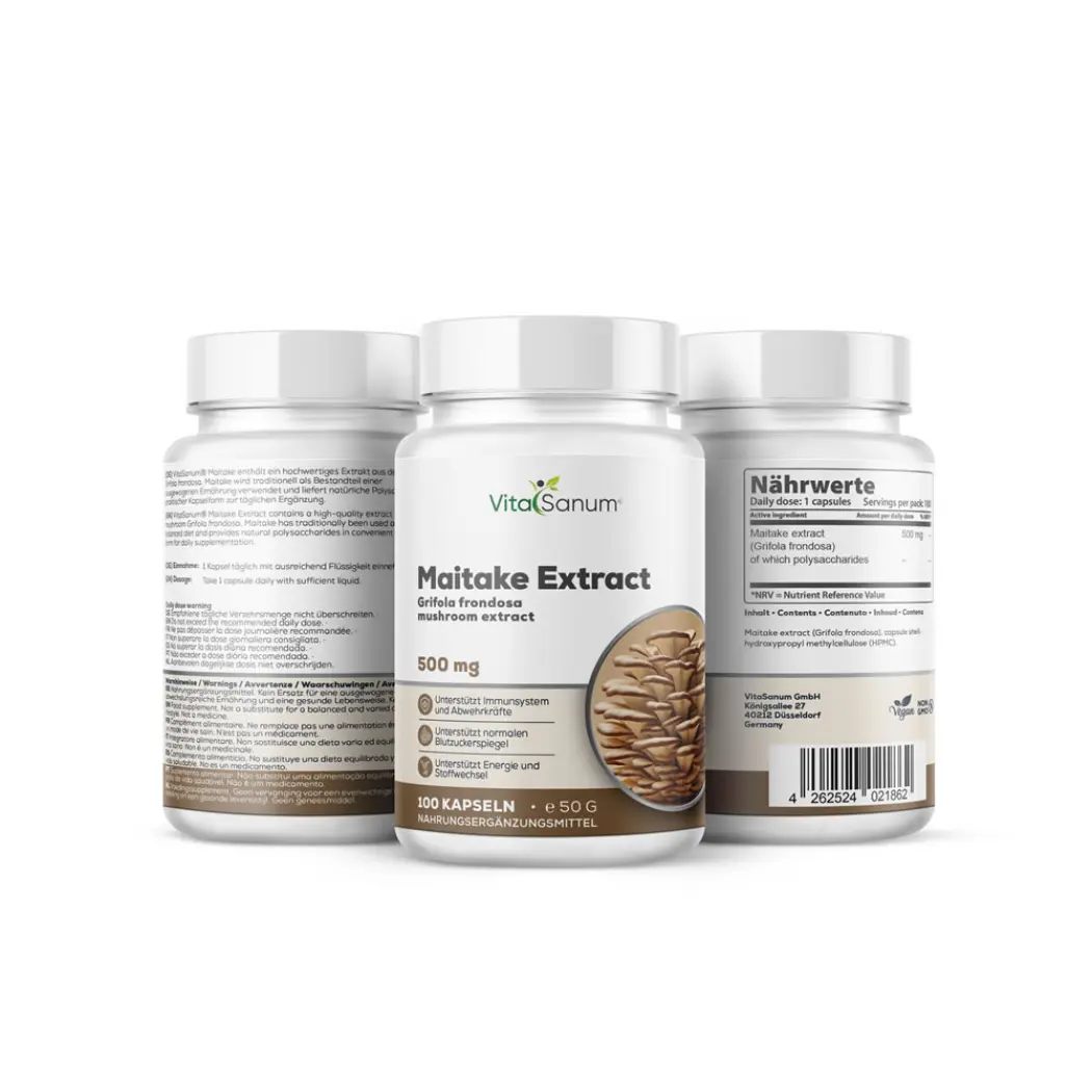 VitaSanum® Maitake Extrakt 500 mg – 100 Kapseln — VitaSanum