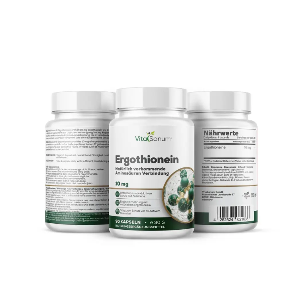 VitaSanum® L-Ergothionein 10 mg – 90 Kapseln — VitaSanum