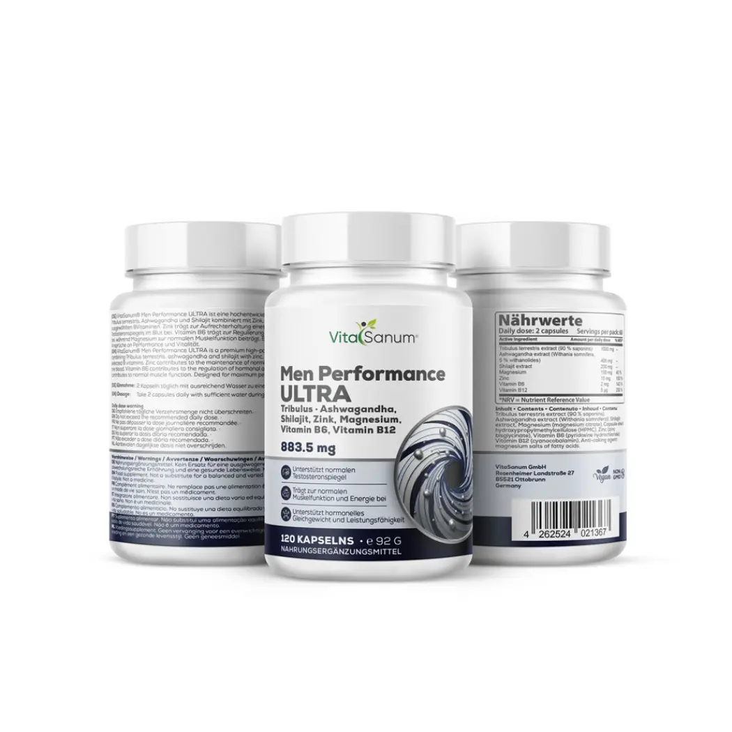 Men Performance ULTRA Tribulus 1000 mg – 120 Kapseln — VitaSanum