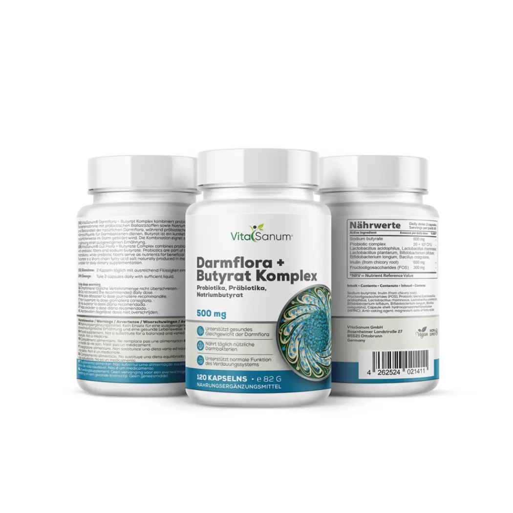 VitaSanum Darmflora + Butyrat Komplex - 120 Kapseln — VitaSanum