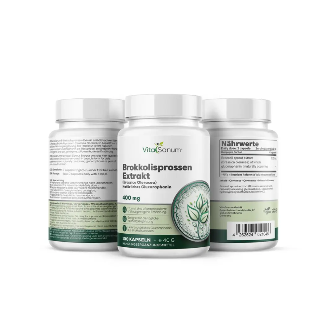 Brokkolisprossen-Extrakt 400 mg – 100 Kapseln — VitaSanum
