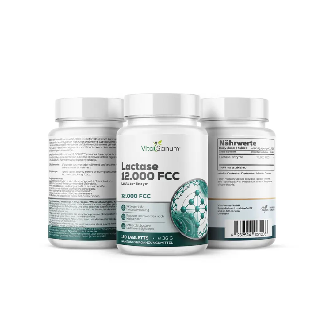 VitaSanum® Lactase 12.000 FCC – Lactase-Enzym — VitaSanum