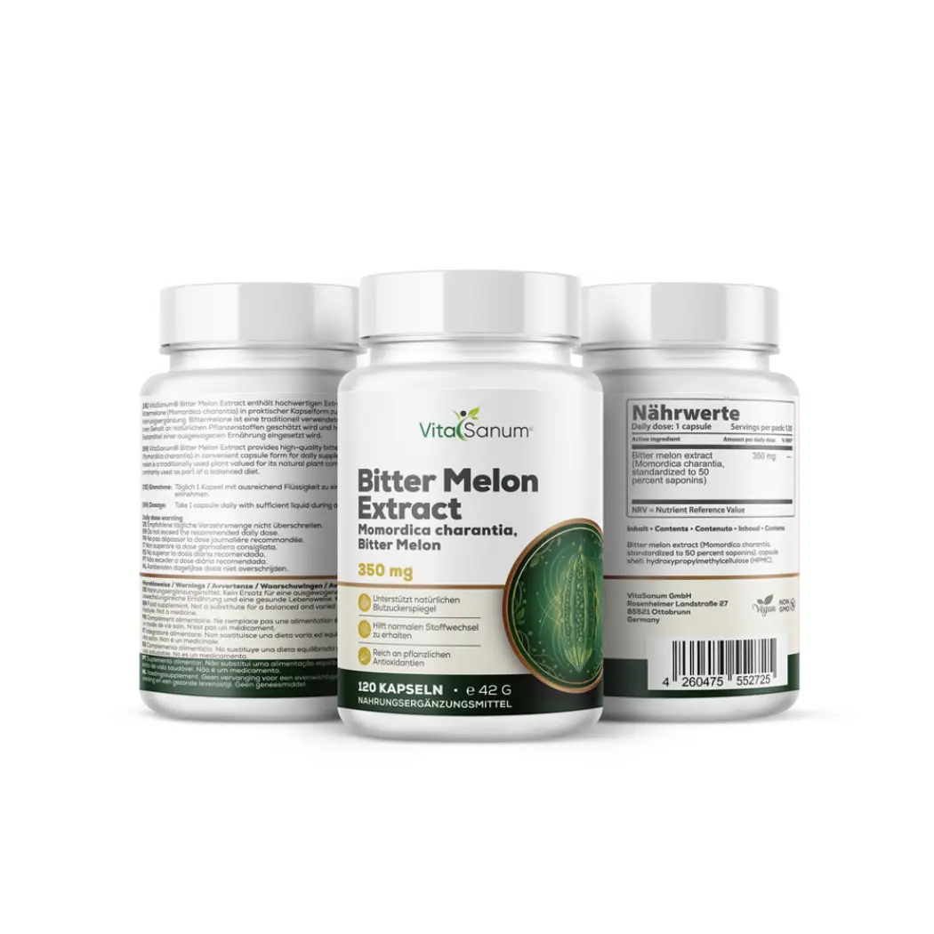 VitaSanum Bitter Melon Extract 350 mg – 120 Kapseln — VitaSanum