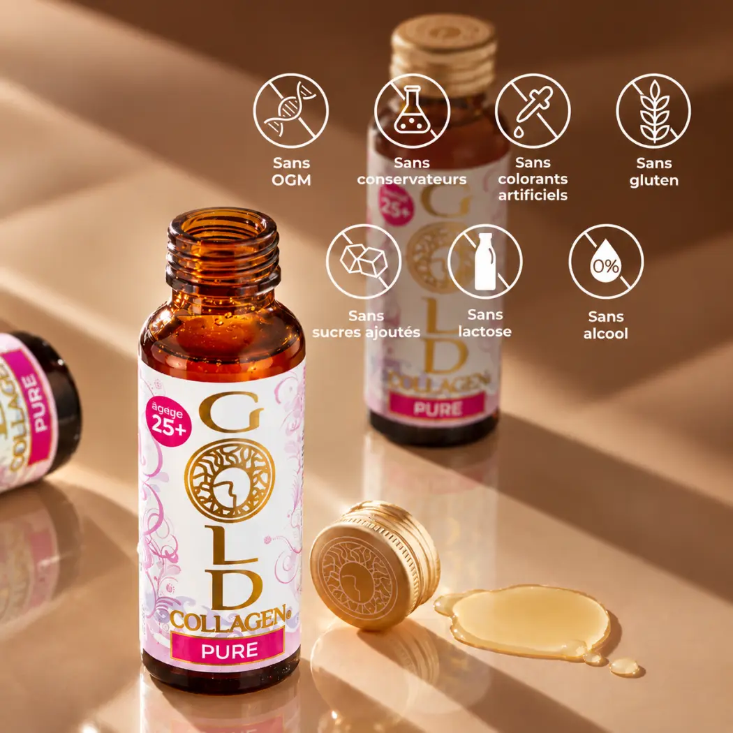 Collagène marin liquide 5 000 mg - 10 flacons — Gold Collagen