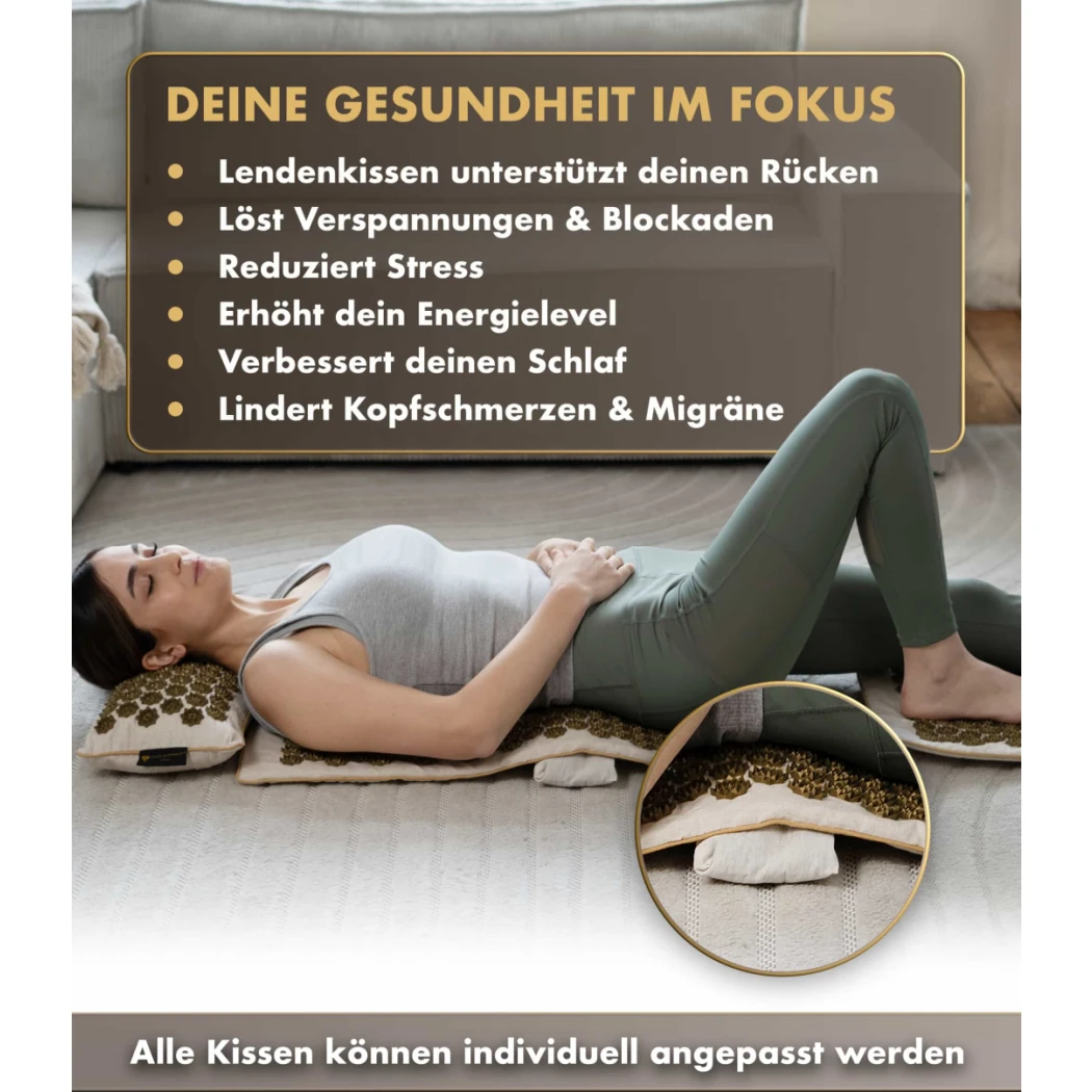 GENUINE Akupressurmatte 5er Set beige - CALM ELEPHANT — CALM ELEPHANT