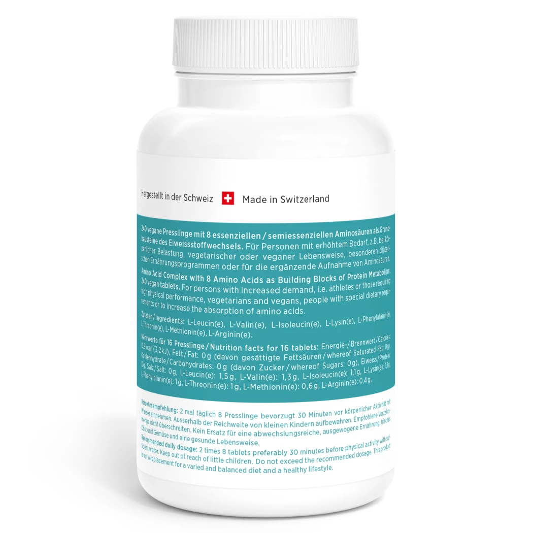 Acides aminés essentiels sans tryptophane – 240 comprimés — kingnature