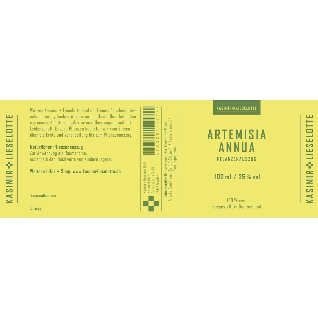 Extrait végétal d'Artemisia annua - parfum d'ambiance naturel — Kasimir + Lieselotte