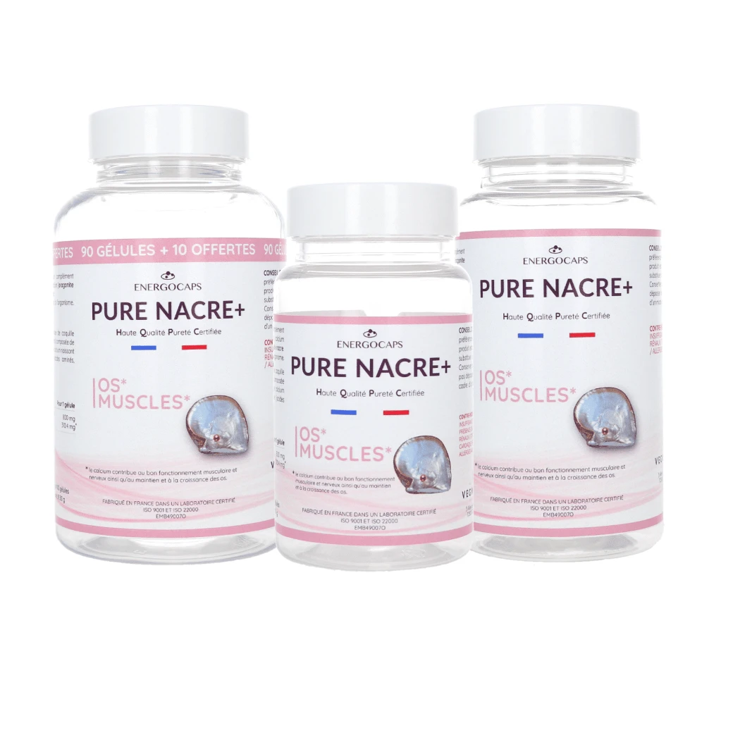 Nacre pure 800 mg - Os, muscles et articulations, 90 gélules — VEGMARINE