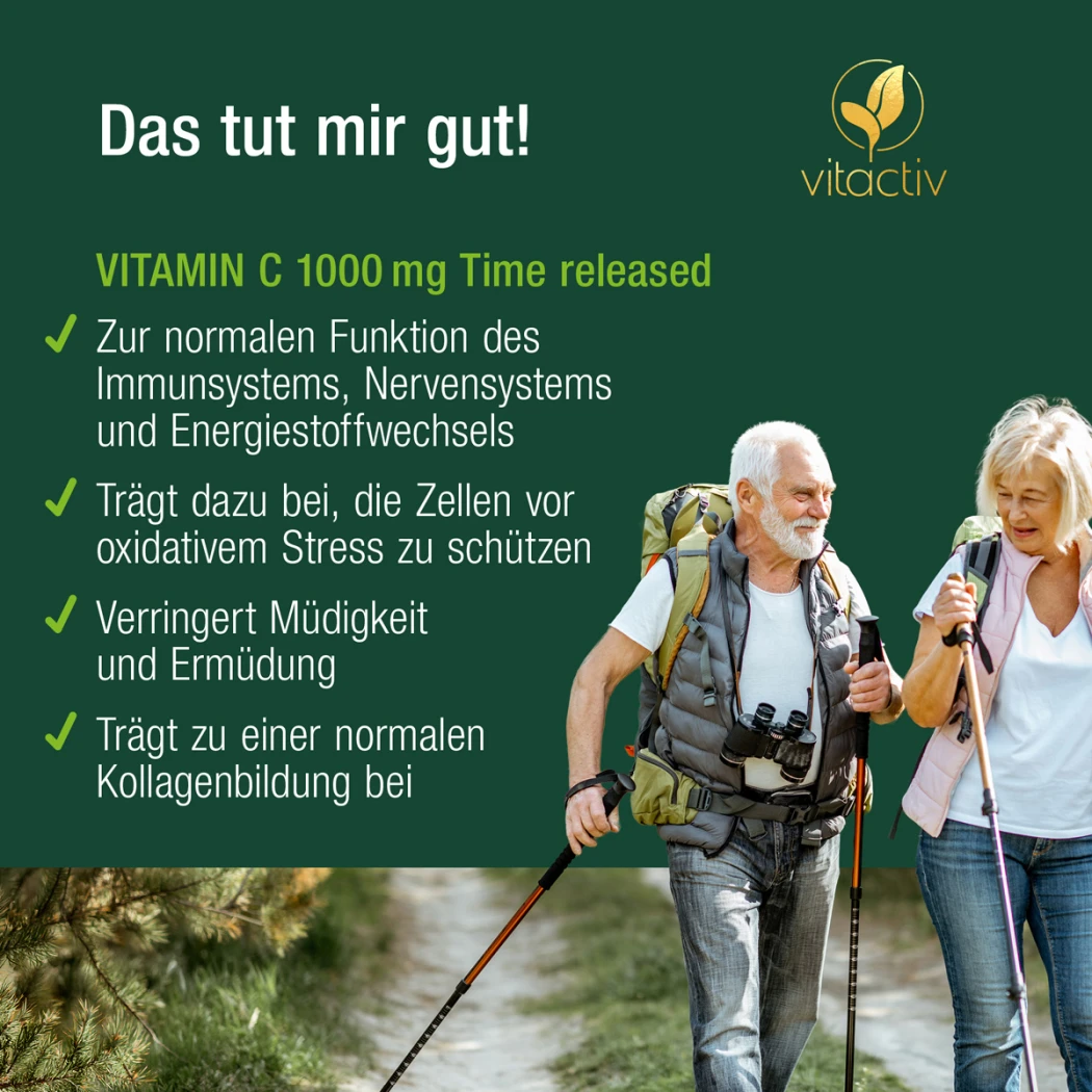 Vitactiv VITAMIN C 1000 mg Time Released — Green Future E-Commerce GmbH