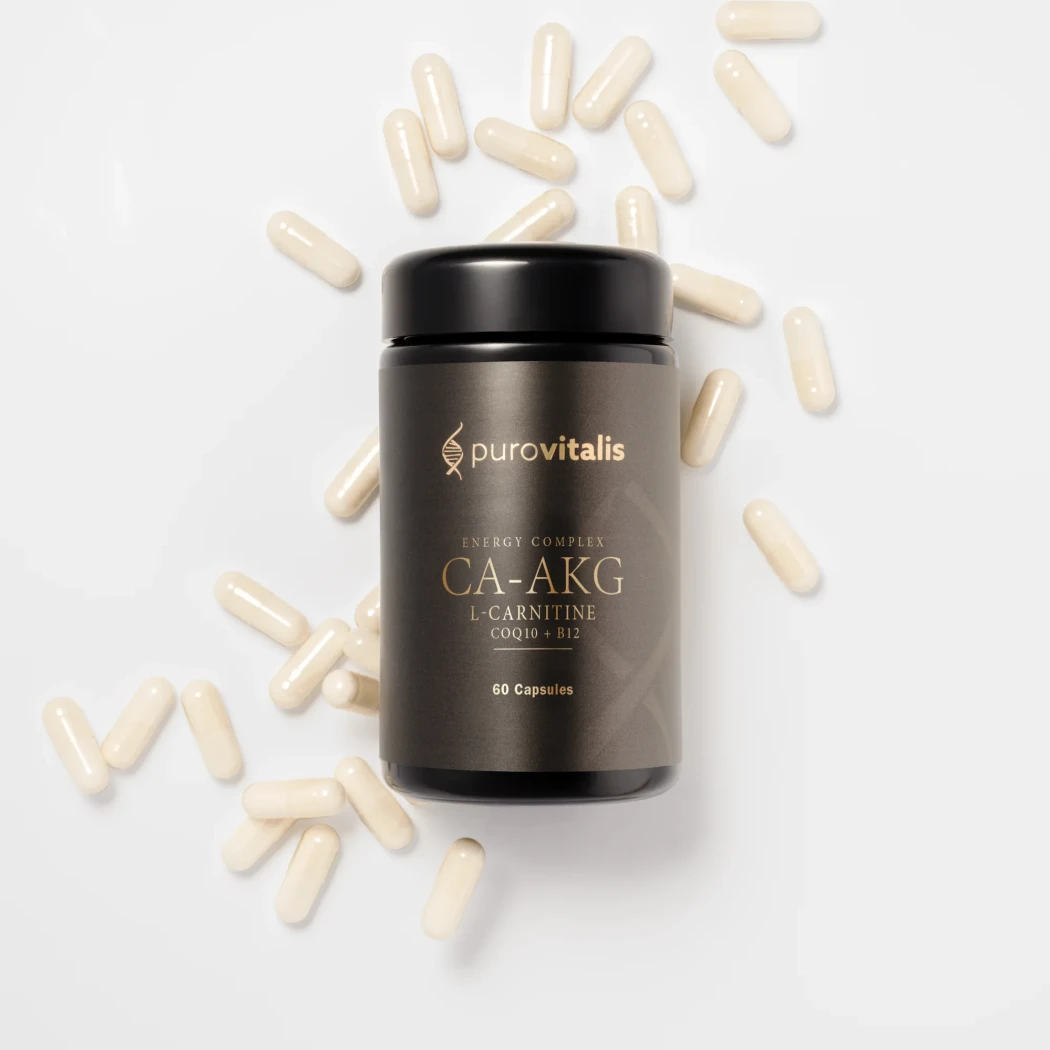 Calcium AKG Nahrungsergänzung – Alpha-Ketoglutarat & Vitamin B12 – 60 Kapseln — purovitalis