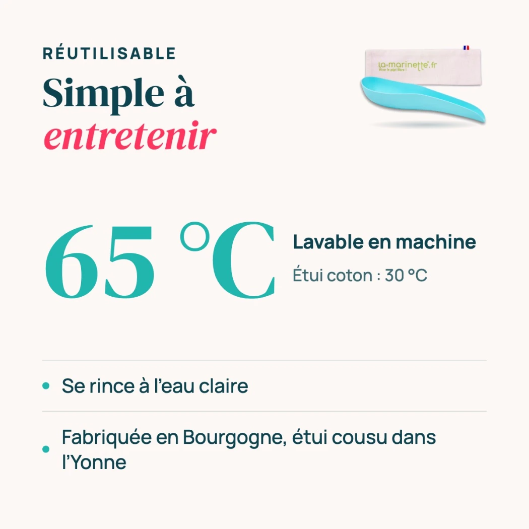 Urinette pisse-debout avec étui coton — La Marinette®