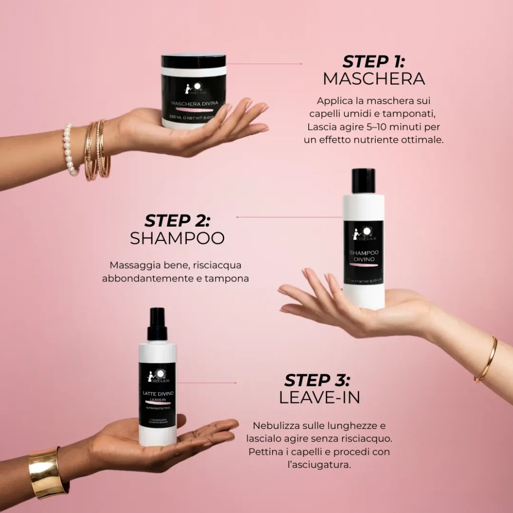 Shampoo Divino – Shampooing à la kératine et à la soie – 250 ml — OLTRE IL SOLE
