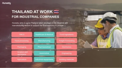 Huneety Launches 'Thailand at Work' to facilitate Employment Opportunities for Thai Job Seekers in the Industrial Sector