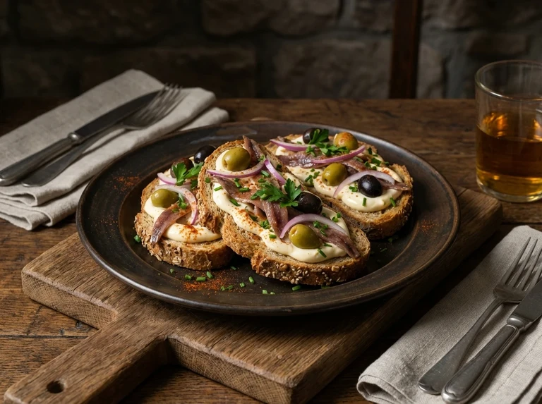Anchovies with Olives
