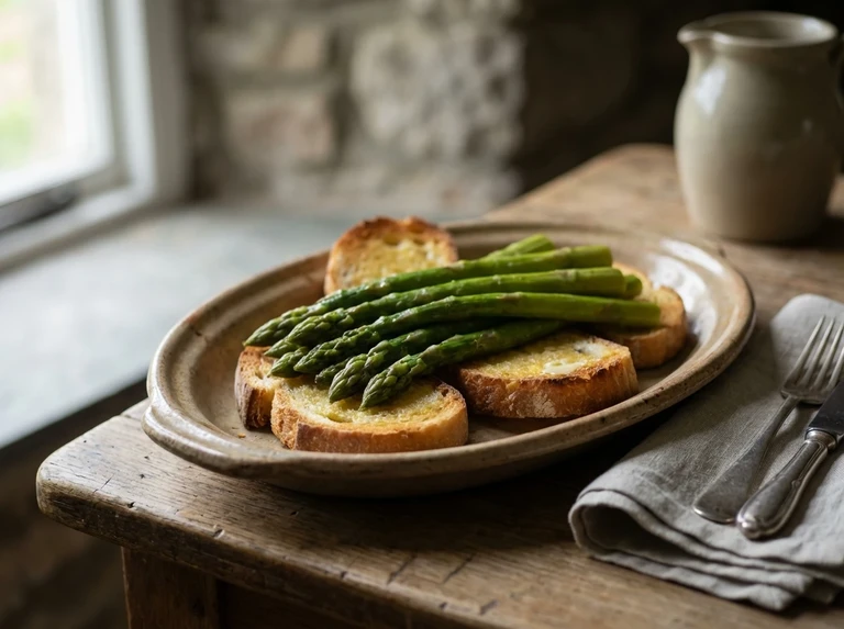 Asparagus with Toasted Bread
