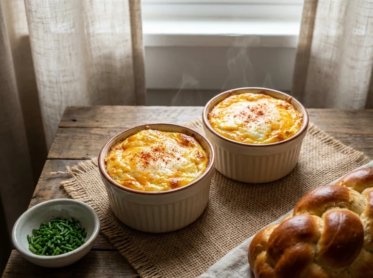 BAKED EGGS WITH CHEESE