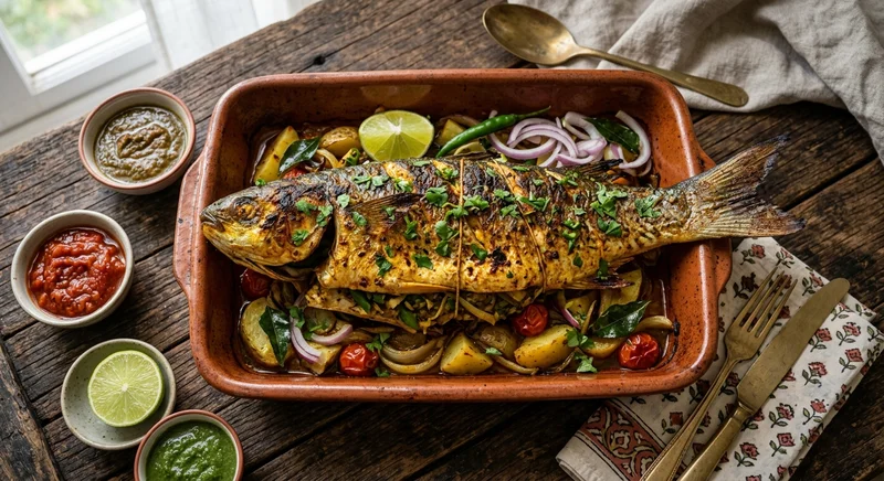 Baked Fish Whole and Stuffed