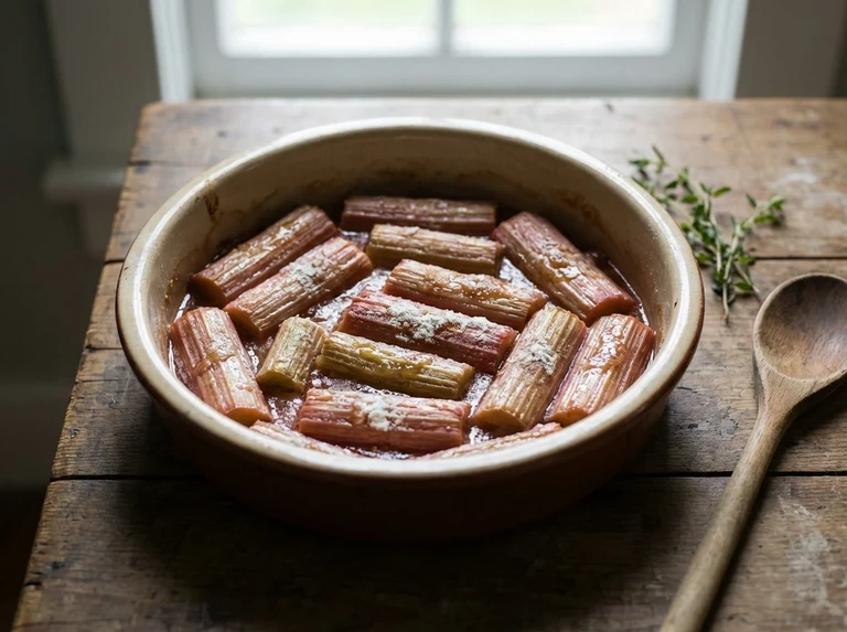 BAKED RHUBARB