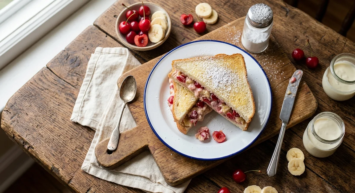 BANANA AND CHERRY SANDWICH