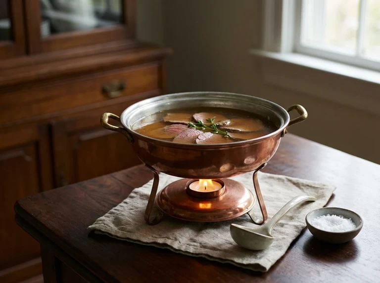 Beef Tea in Chafing-dish