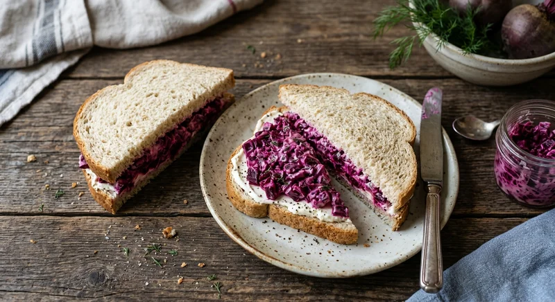 BEET AND CHEESE SANDWICH