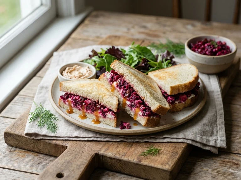 Beet-and-Cream-Cheese Sandwiches
