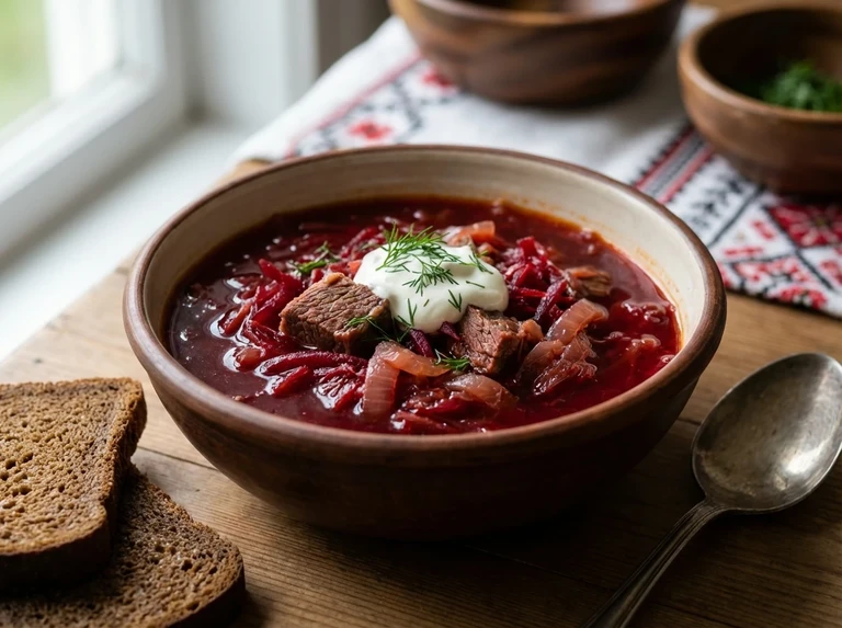 BEET SOUP—RUSSIAN STYLE (FLEISCHIG)