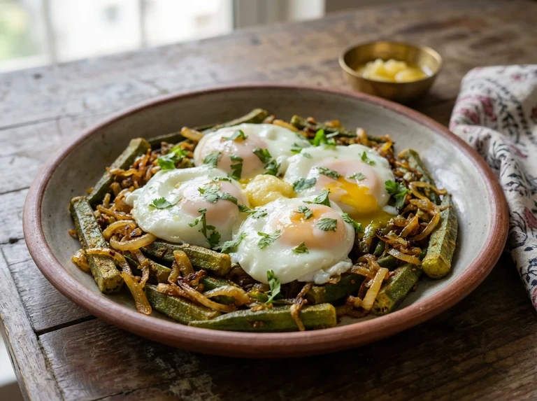 Bhinda Par Eeda (Eggs on Okra)