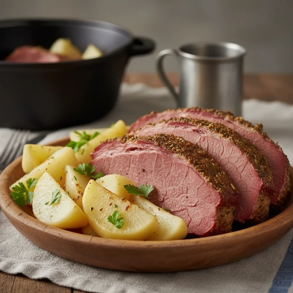 Boiled Corned Beef and Turnips
