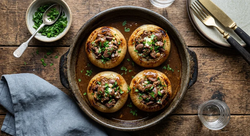 Bombay Onions Stuffed with Kidneys