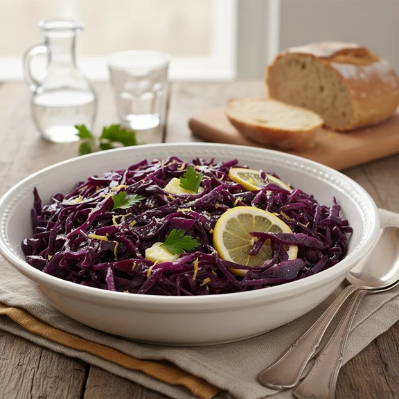 Braised Red Cabbage with Lemon