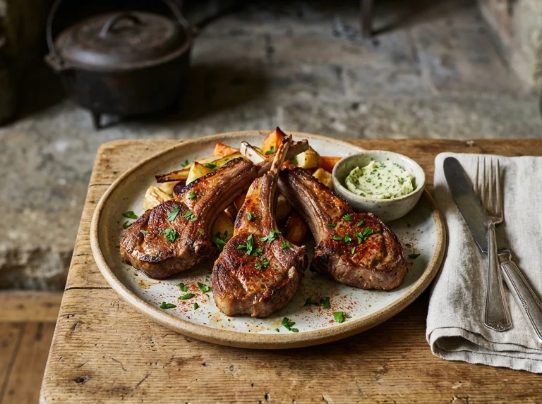 Broiled Lamb Chops (Three portions)