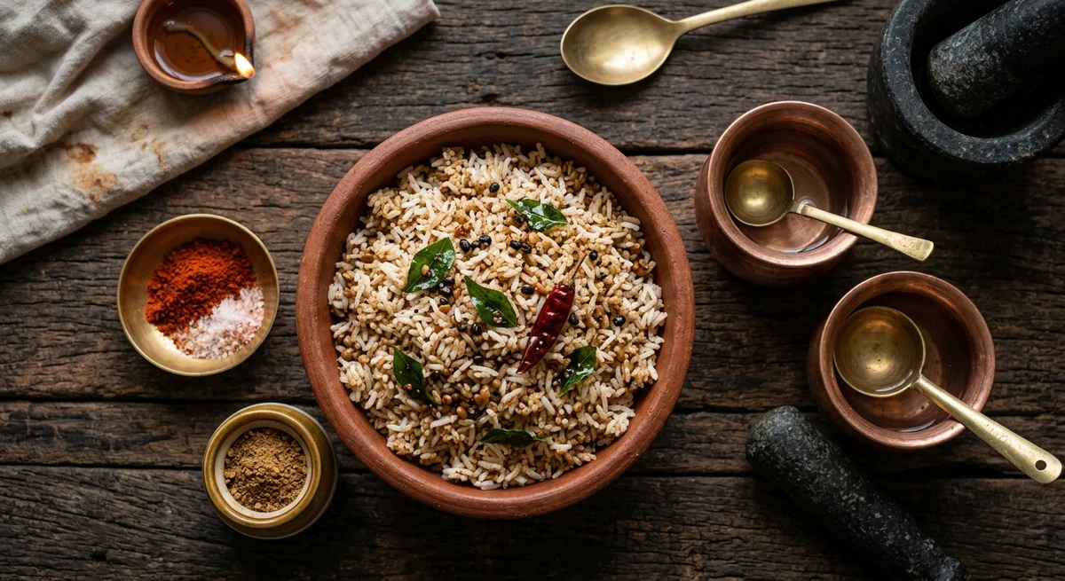 BROWN PULSE POWDER AND RICE