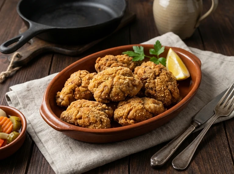 CALF'S BRAINS FRIED