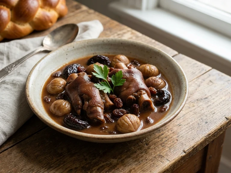 Calf's Feet, Prunes, and Chestnuts