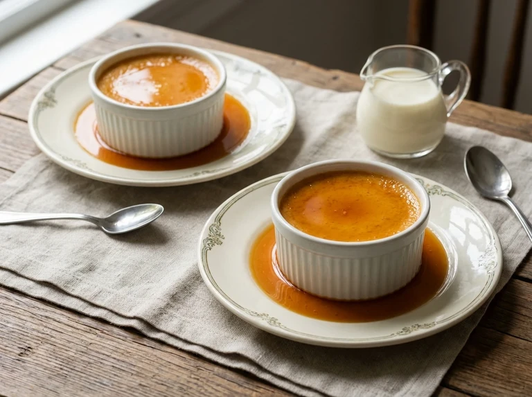 Caramel Custard (Two portions)