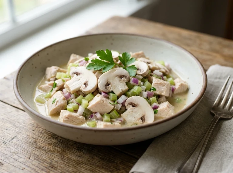 Chicken-and-Fresh-Mushroom Salad
