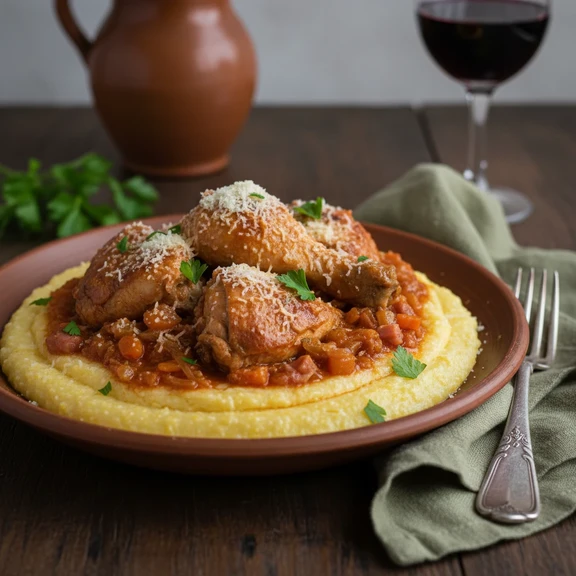 Chicken with Polenta