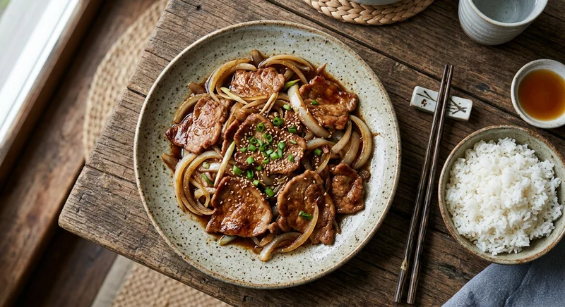 CHINESE FRIED PORK WITH ONIONS