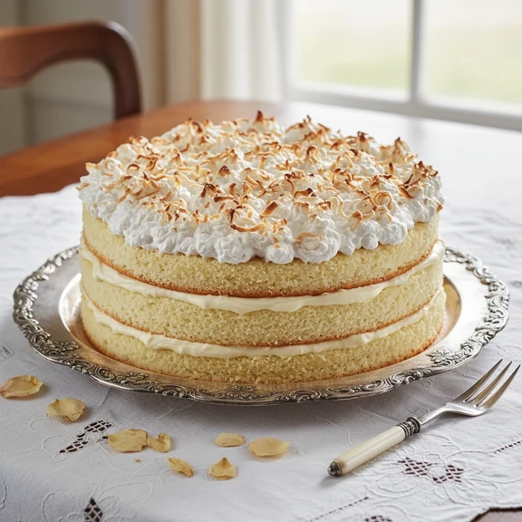 Cocoanut Meringue Cake